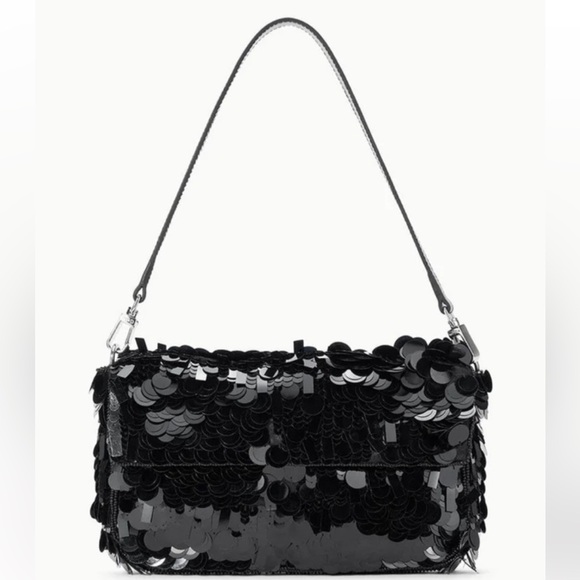 STAUD Handbags - NWT • STAUD Timmy bag in black sequin